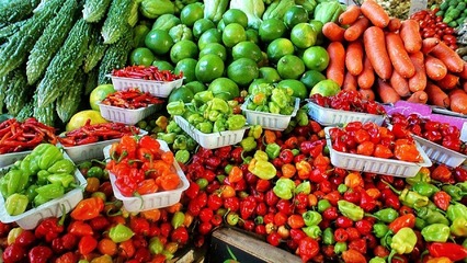农民市场, 新鲜, 蔬菜, 成熟, 各, 杂货, 生产, 农场, 收获